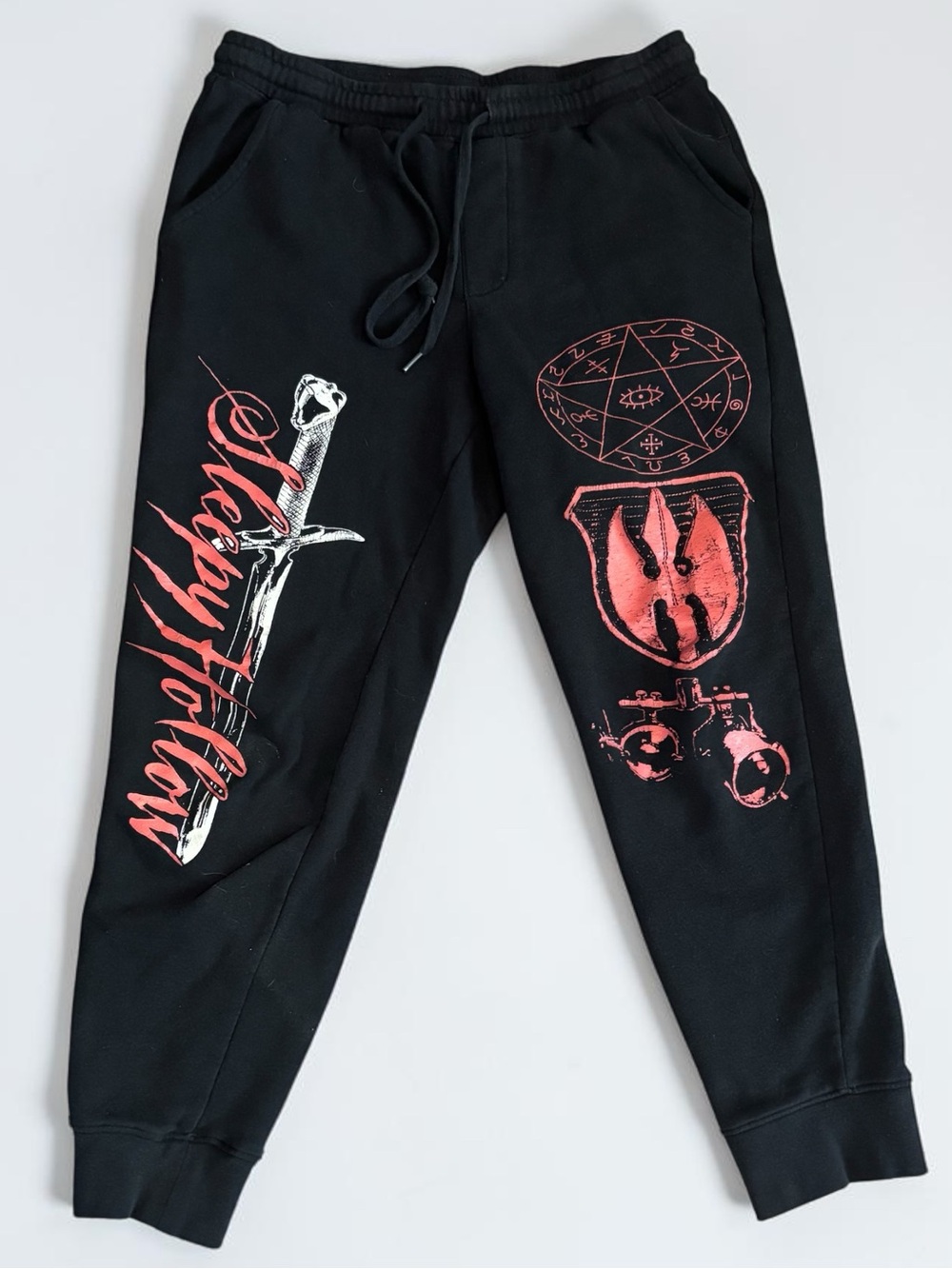 Sleepy Hollow Graphic Jogger Sweatpants Black Size Small Gothic Horror